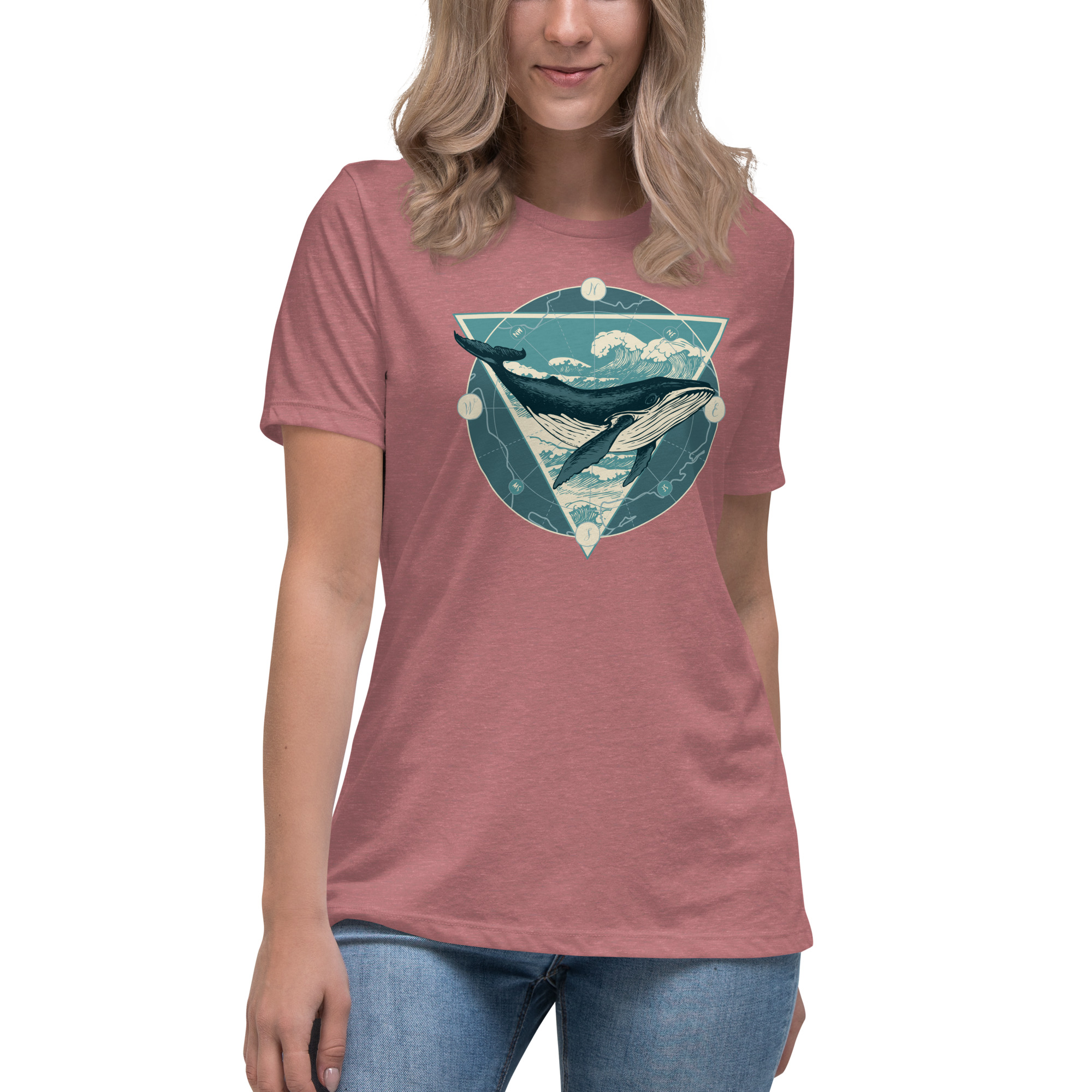 Tee-shirt mixte L'Aventure de la Baleine à Bosse mauve
