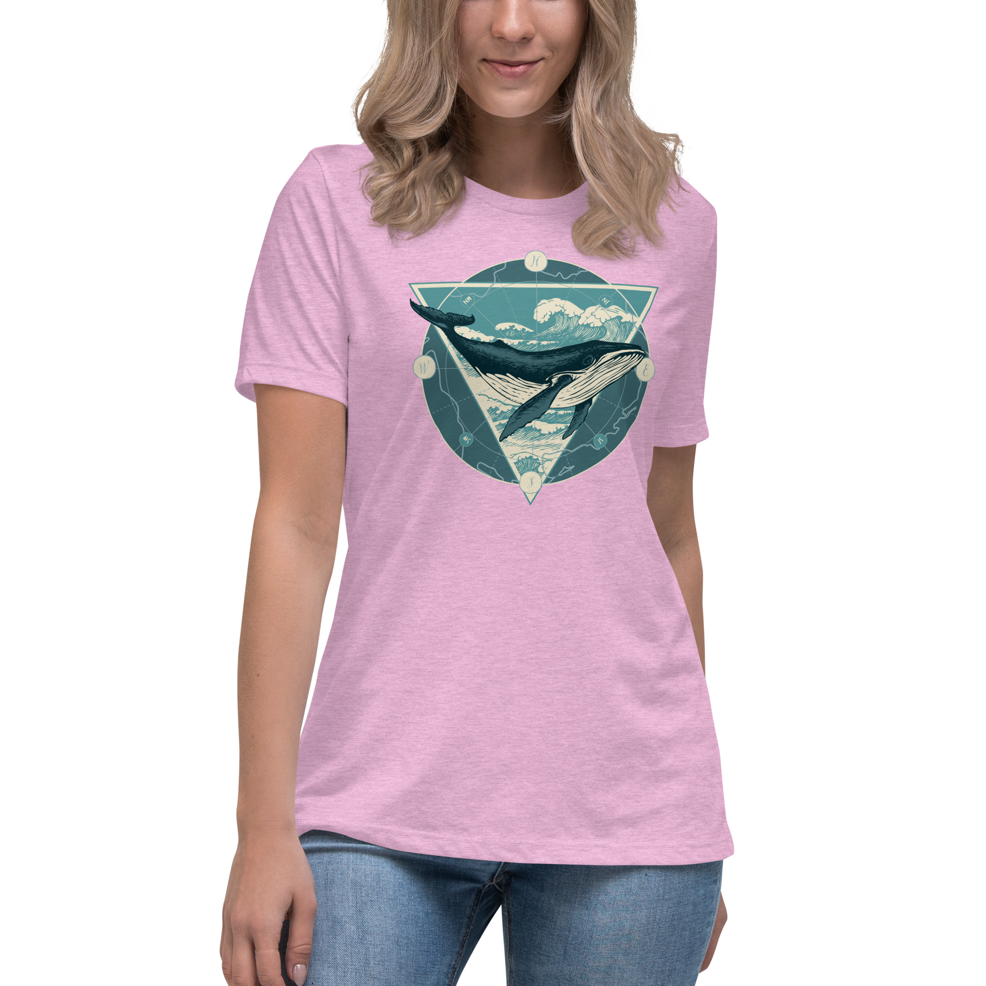 Tee-shirt mixte L'Aventure de la Baleine à Bosse lilas