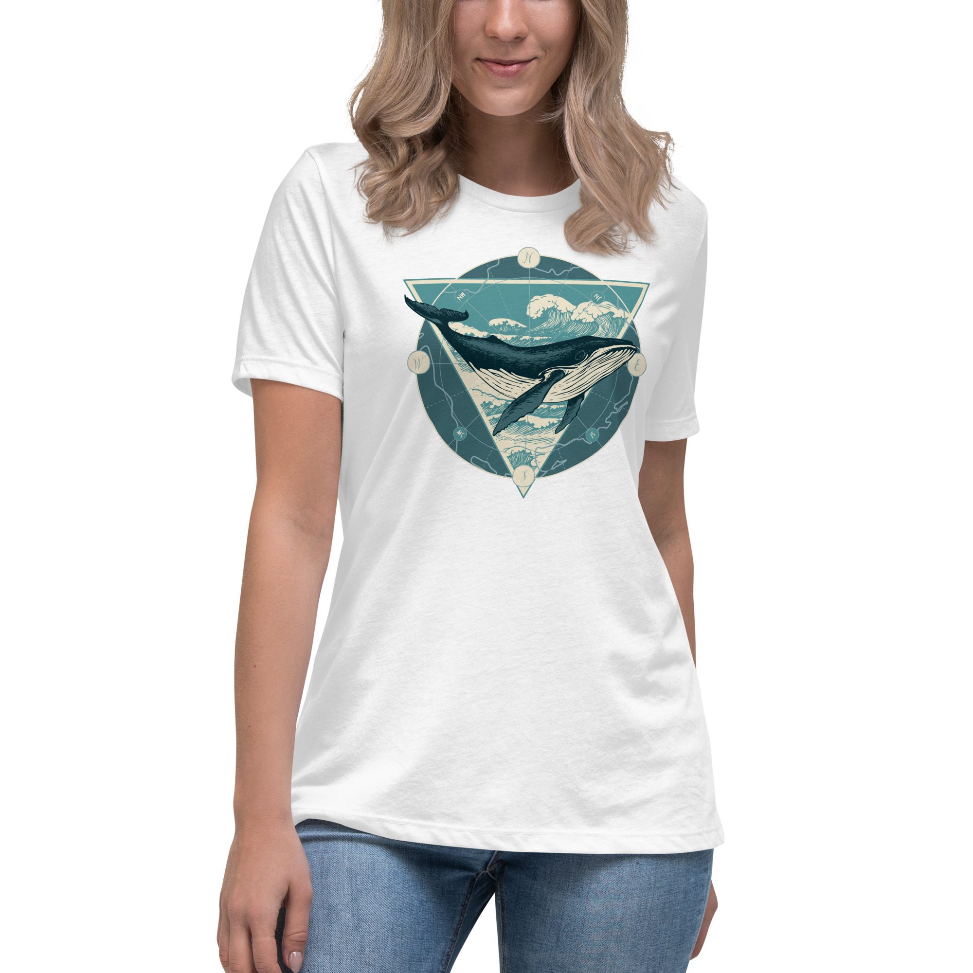 Tee-shirt mixte L'Aventure de la Baleine à Bosse blanc